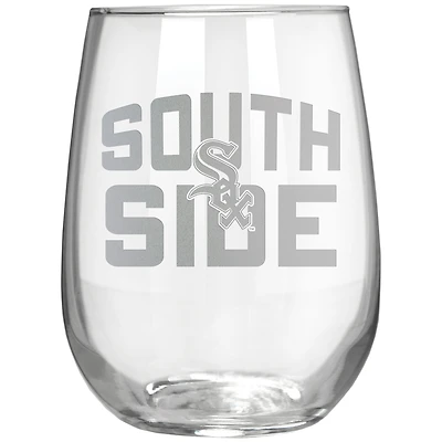 Chicago White Sox Etched 17oz. Rally Cry Stemless Wine Glass