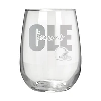 Cleveland Browns Etched 17oz. City Stemless Wine Glass