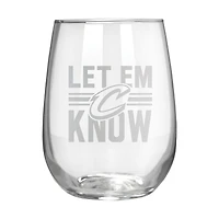 Cleveland Cavaliers Etched 17oz. Rally Cry Stemless Wine Glass