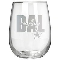 Dallas Cowboys Etched 17oz. City Stemless Wine Glass