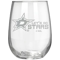 Dallas Stars Etched 17oz. Rally Cry Stemless Wine Glass