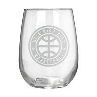 Denver Nuggets Etched 17oz. Rally Cry Stemless Wine Glass