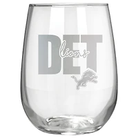 Detroit Lions Etched 17oz. City Stemless Wine Glass