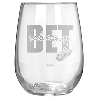 Detroit Red Wings Etched 17oz. City Stemless Wine Glass