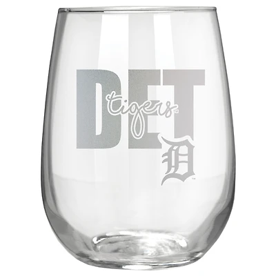 Detroit Tigers Etched 17oz. City Stemless Wine Glass