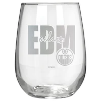 Edmonton Oilers Etched 17oz. City Stemless Wine Glass