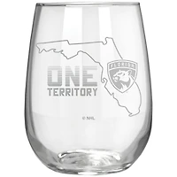 Florida Panthers Etched 17oz. Rally Cry Stemless Wine Glass