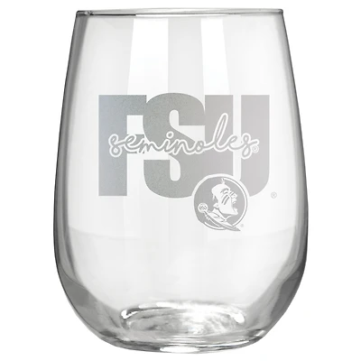 Florida State Seminoles Etched 17oz. City Stemless Wine Glass