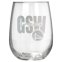 Golden State Warriors Etched 17oz. City Stemless Wine Glass