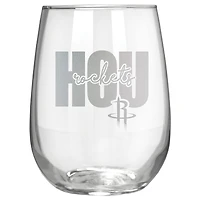 Houston Rockets Etched 17oz. City Stemless Wine Glass