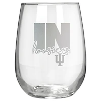 Indiana Hoosiers Etched 17oz. City Stemless Wine Glass