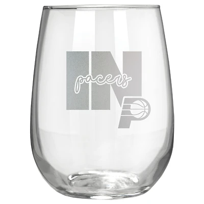 Indiana Pacers Etched 17oz. City Stemless Wine Glass