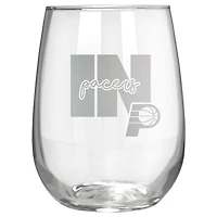 Indiana Pacers Etched 17oz. City Stemless Wine Glass