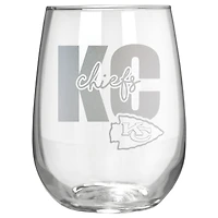 Kansas City Chiefs Etched 17oz. City Stemless Wine Glass