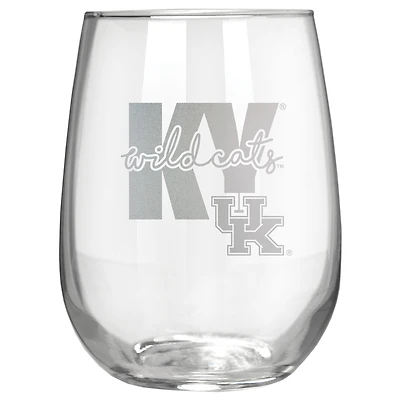Kentucky Wildcats Etched 17oz. City Stemless Wine Glass