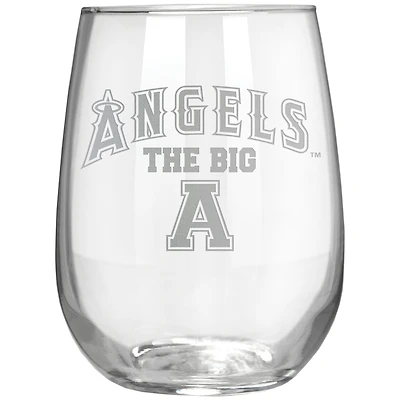 Los Angeles Angels Etched 17oz. Rally Cry Stemless Wine Glass