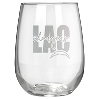 Los Angeles Chargers Etched 17oz. City Stemless Wine Glass