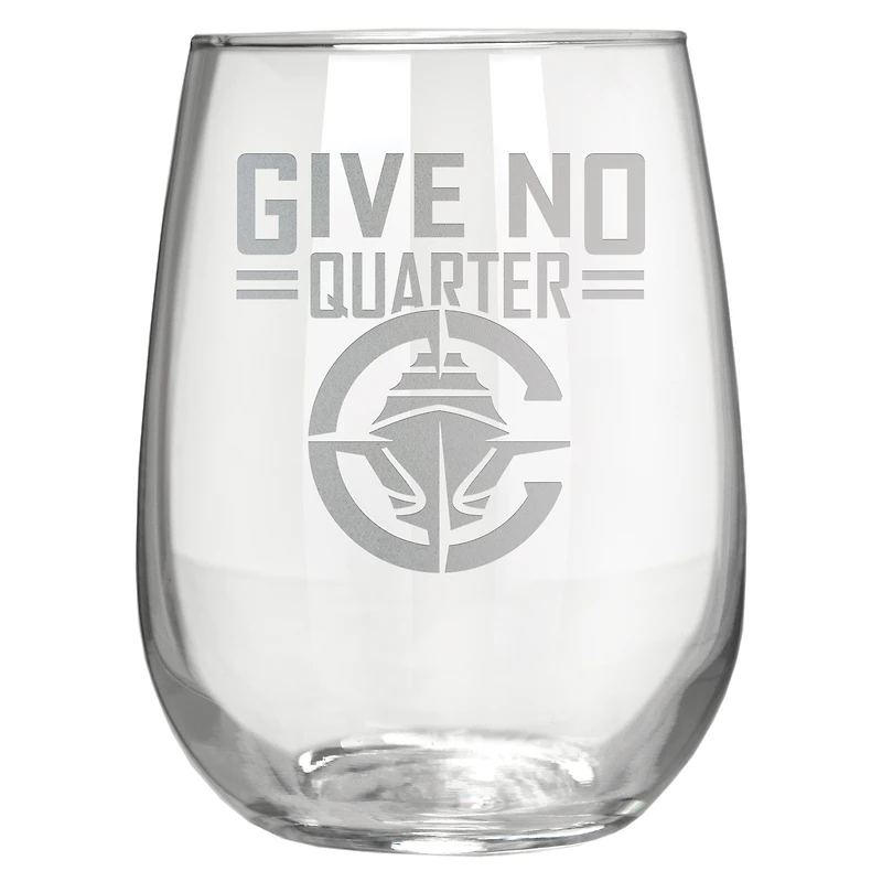 LA Clippers Etched 17oz. Rally Cry Stemless Wine Glass