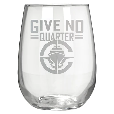 LA Clippers Etched 17oz. Rally Cry Stemless Wine Glass