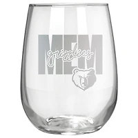 Memphis Grizzlies Etched 17oz. City Stemless Wine Glass