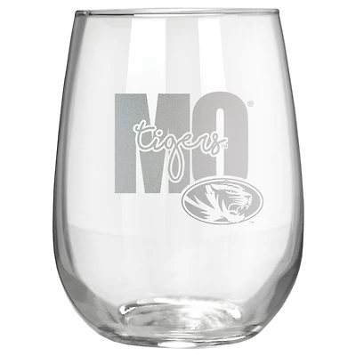 Missouri Tigers Etched 17oz. City Stemless Wine Glass