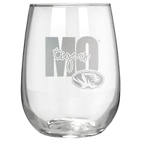 Missouri Tigers Etched 17oz. City Stemless Wine Glass
