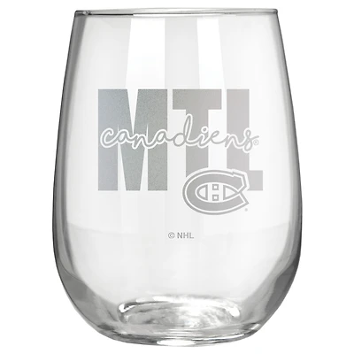 Montreal Canadiens Etched 17oz. City Stemless Wine Glass