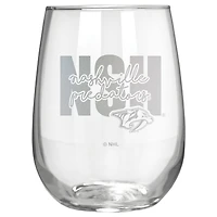 Nashville Predators Etched 17oz. City Stemless Wine Glass