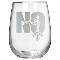 New Orleans Saints Etched 17oz. City Stemless Wine Glass