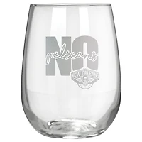 New Orleans Pelicans Etched 17oz. City Stemless Wine Glass