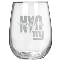 New York Giants Etched 17oz. City Stemless Wine Glass