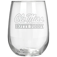 Ole Miss Rebels Etched 17oz. Rally Cry Stemless Wine Glass