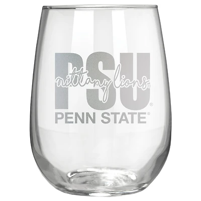 Penn State Nittany Lions Etched 17oz. City Stemless Wine Glass