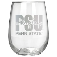 Penn State Nittany Lions Etched 17oz. City Stemless Wine Glass