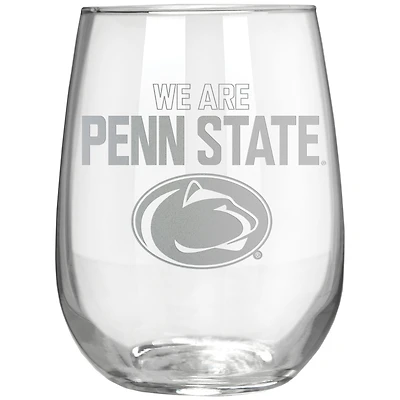 Penn State Nittany Lions Etched 17oz. Rally Cry Stemless Wine Glass
