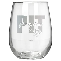 Pittsburgh Penguins Etched 17oz. City Stemless Wine Glass
