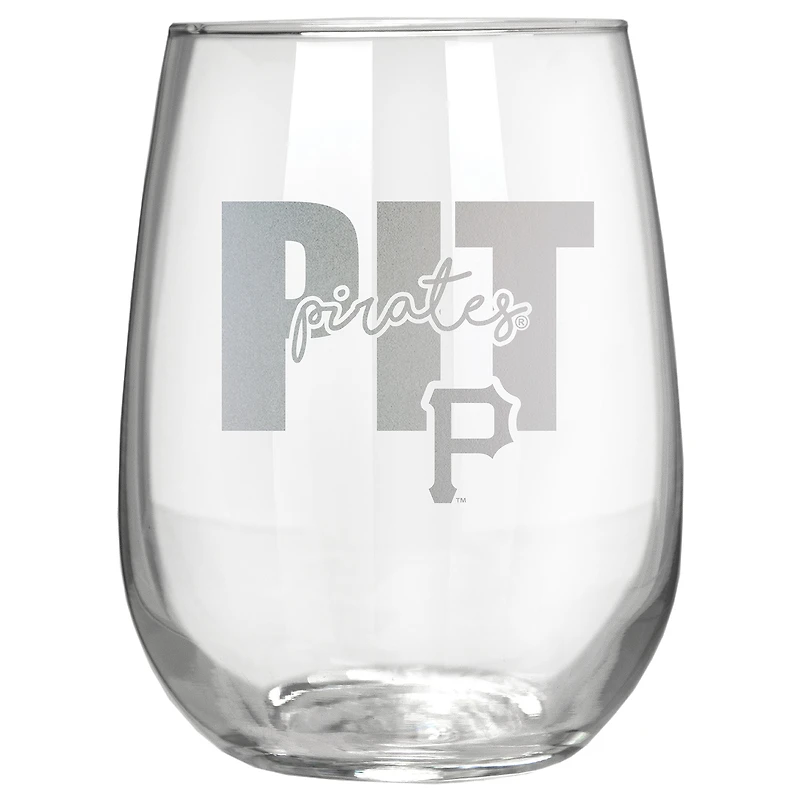 Pittsburgh Pirates Etched 17oz. City Stemless Wine Glass