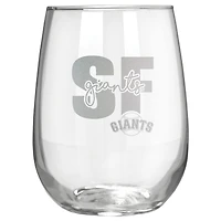 San Francisco Giants Etched 17oz. City Stemless Wine Glass