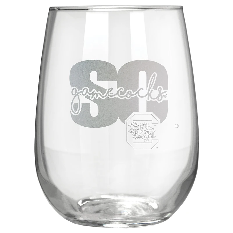 South Carolina Gamecocks Etched 17oz. City Stemless Wine Glass