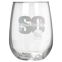 South Carolina Gamecocks Etched 17oz. City Stemless Wine Glass