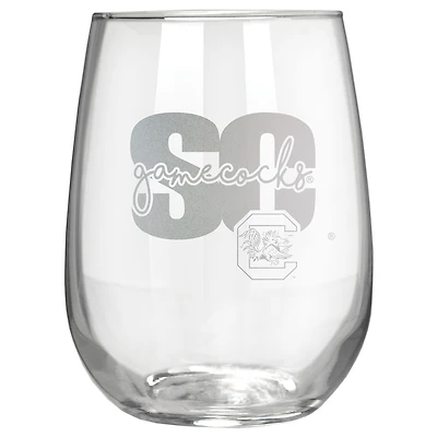 South Carolina Gamecocks Etched 17oz. City Stemless Wine Glass