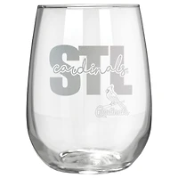 St. Louis Cardinals Etched 17oz. City Stemless Wine Glass