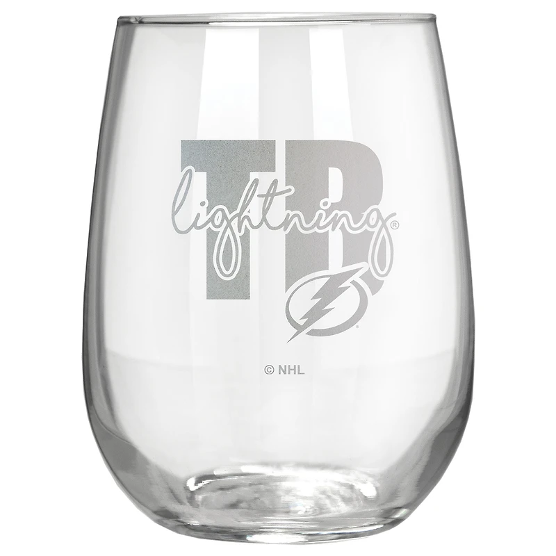 Tampa Bay Lightning Etched 17oz. City Stemless Wine Glass