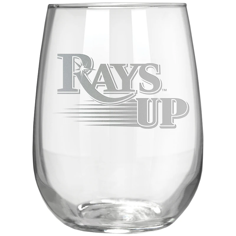Tampa Bay Rays Etched 17oz. Rally Cry Stemless Wine Glass