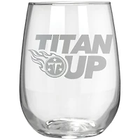Tennessee Titans Etched 17oz. Rally Cry Stemless Wine Glass