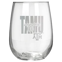 Texas A&M Aggies Etched 17oz. City Stemless Wine Glass