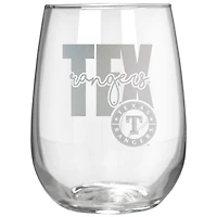 Texas Rangers Etched 17oz. City Stemless Wine Glass