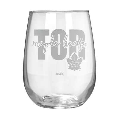 Toronto Maple Leafs Etched 17oz. City Stemless Wine Glass