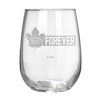 Toronto Maple Leafs Etched 17oz. Rally Cry Stemless Wine Glass