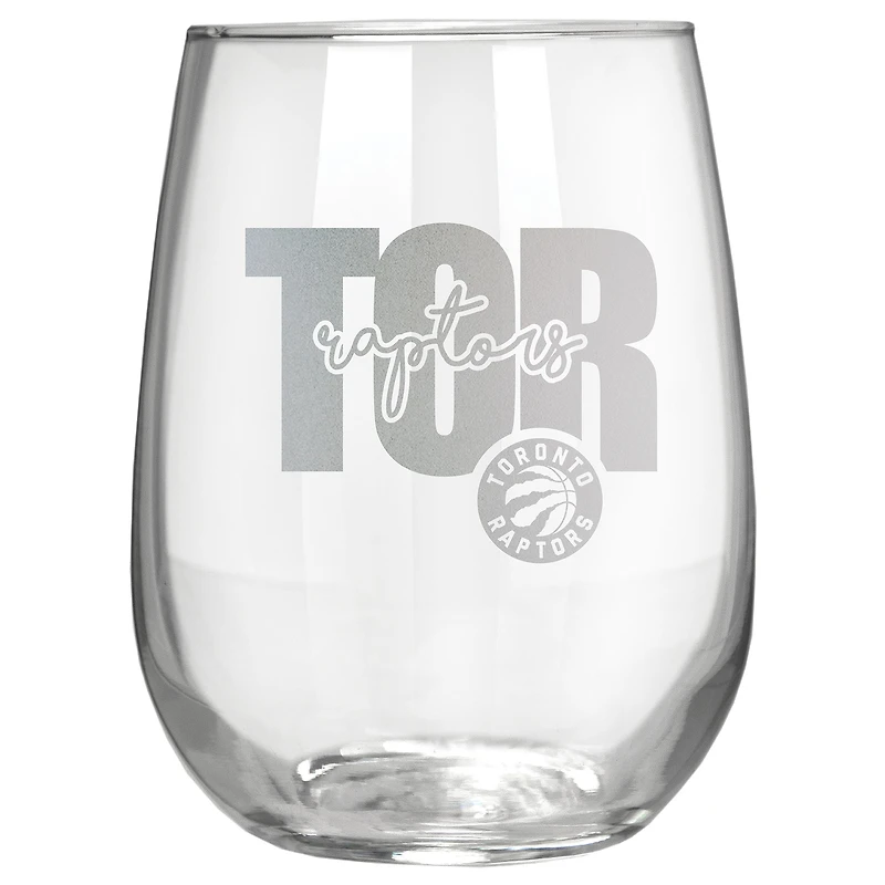 Toronto Raptors Etched 17oz. City Stemless Wine Glass